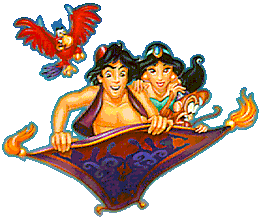 aladdin et jasmine avec tapis volant